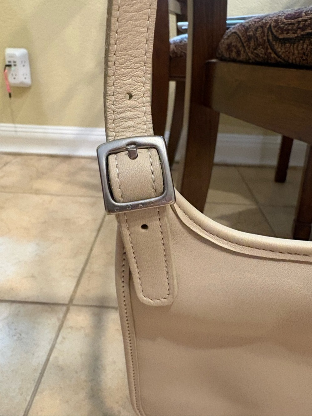 Coach Classic Cream Leather Small Crossbody Bag - Women - Picture 11 of 15